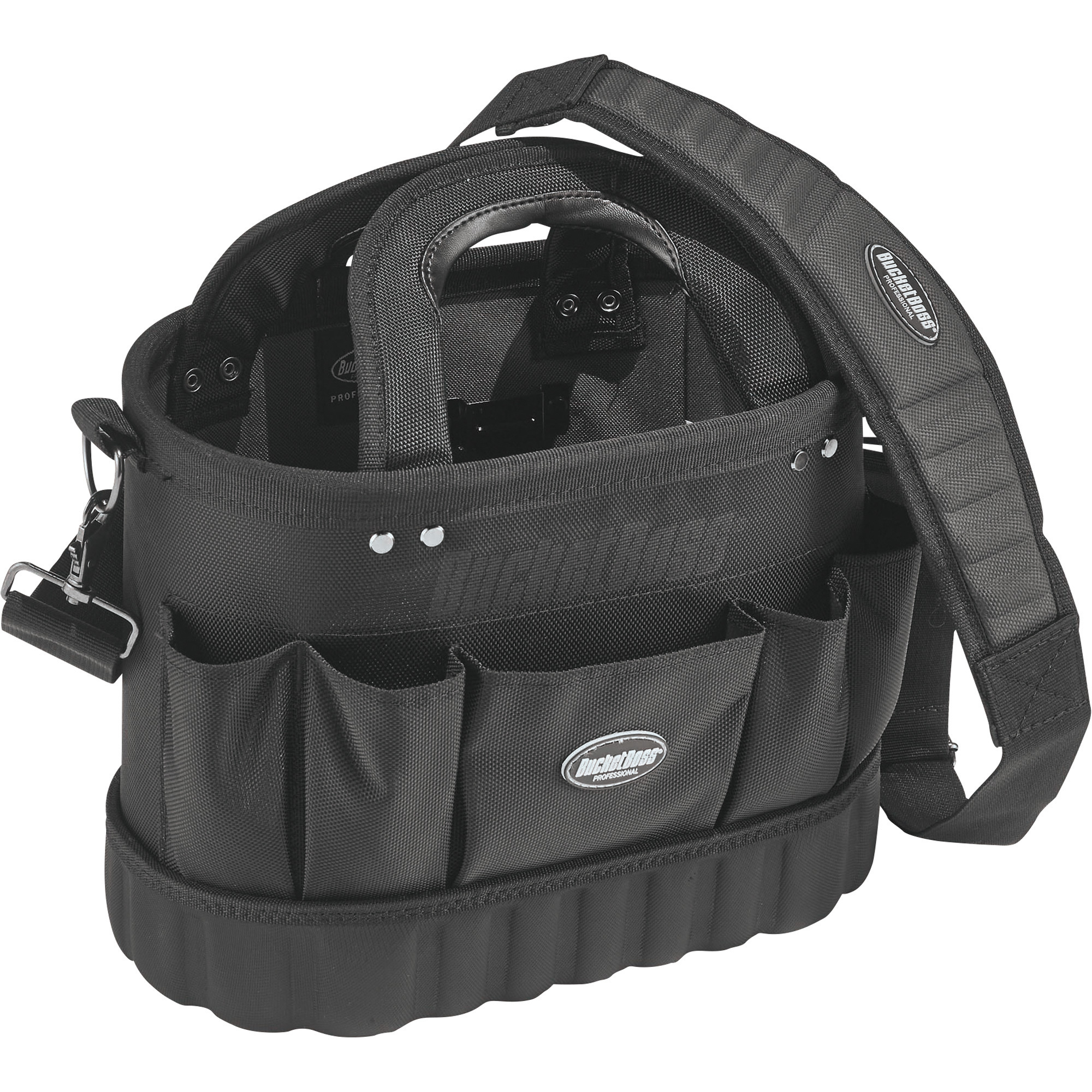 Bucket Boss Pro Oval 14 Tool Bag, 10 1/8in.W x 7 1/16in.D x 13 7/8inH., Model# 74014